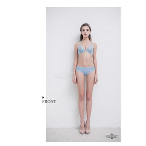 Annaberry - Fall in Love in the Blue Clouds Beauty Back No Pad Rims Underwear Bra Set NA16040041 (Blue) | CherryAffairs Singapore