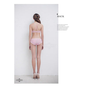 AnnaBery - Lady Beauty Back No Pad Rims Underwear Bra Set NA16040036 (Pink) | CherryAffairs Singapore