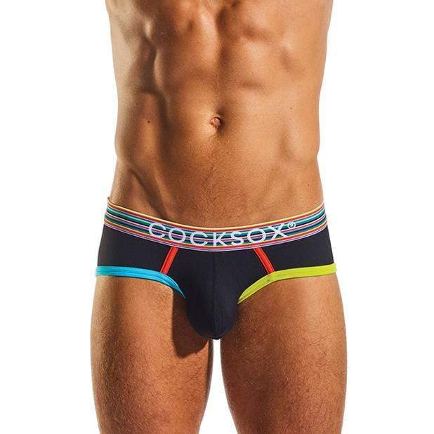 Cock Sox - Contour Pouch Sports Brief Jet Underwear S (Black) | Zush.sg