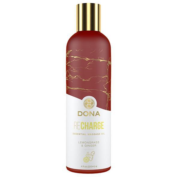 Dona -  Recharge Lemongrass and Ginger Essential Massage Oil 120ml | Zush.sg