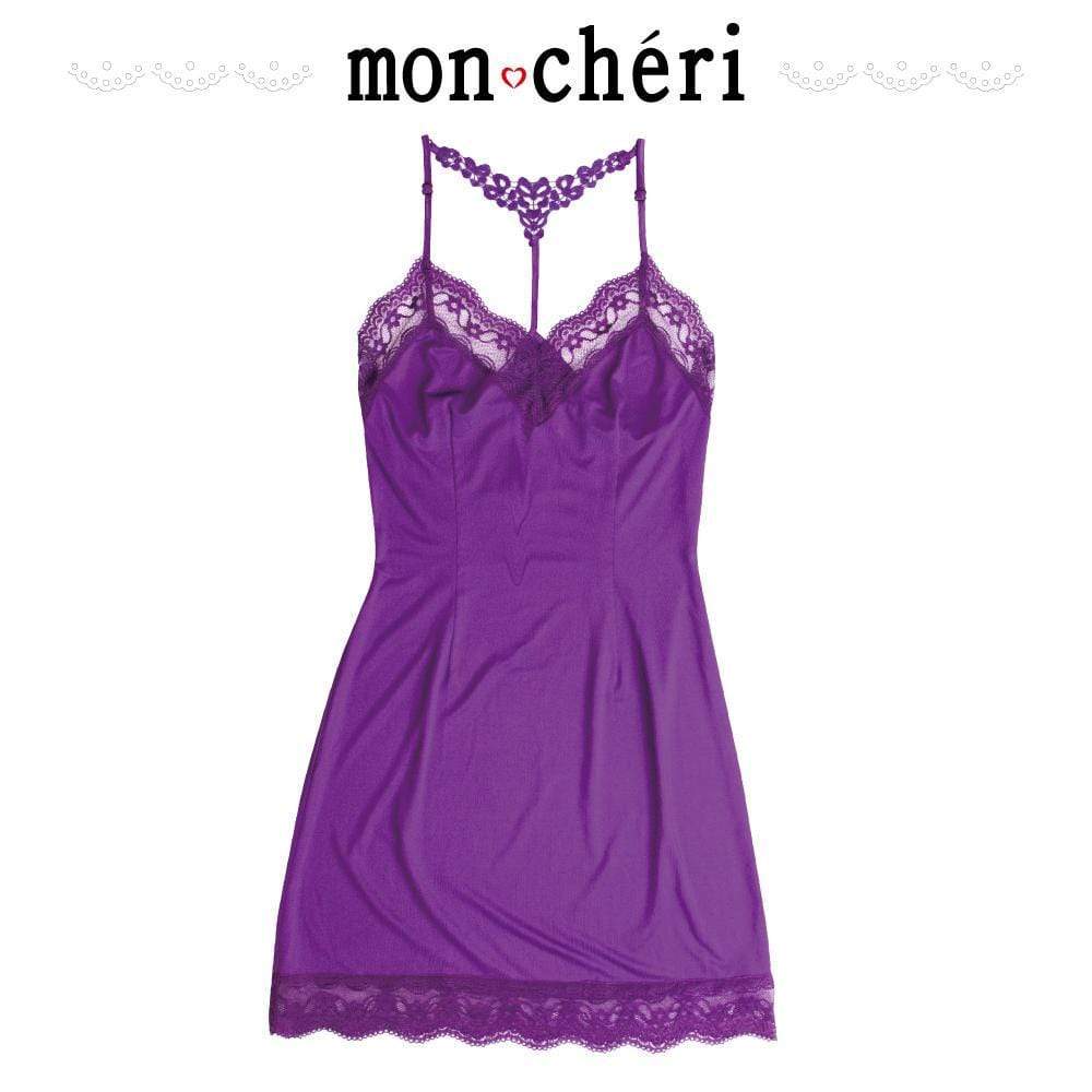 Enjoy Toys - Mon Cheri Room Wear Mor00026 T Back Chemise (Purple) Chemises 4580395733050 CherryAffairs