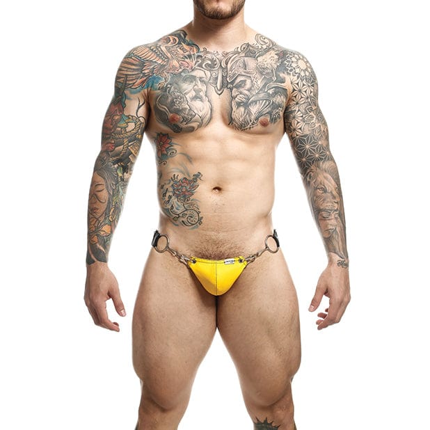 Male Basics - Dungeon Snap Jockstrap Underwear O/S (Yellow) Gay Pride Underwear 804859876393 CherryAffairs