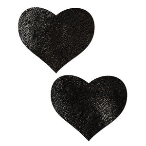 Pastease - Basic Liquid Heart Pasties Nipple Covers O/S (Black) Nipple Covers 013189317548 CherryAffairs