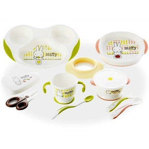 Richell - T.L.I Miffy Baby Tableware Set MO-5 Baby Utensils Set 4973655212011 CherryAffairs