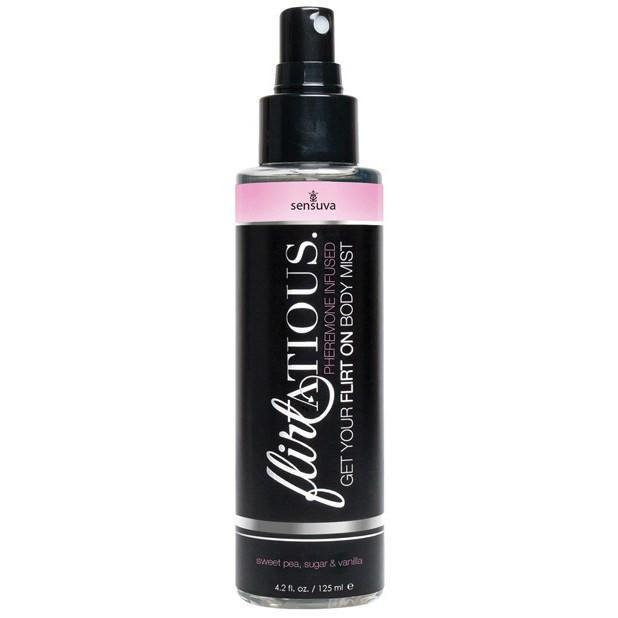 Sensuva - Flirtatious Pheromone Infused Body Mist Vanilla 4.2 Ounce Spray (Black) Pheromones - CherryAffairs Singapore