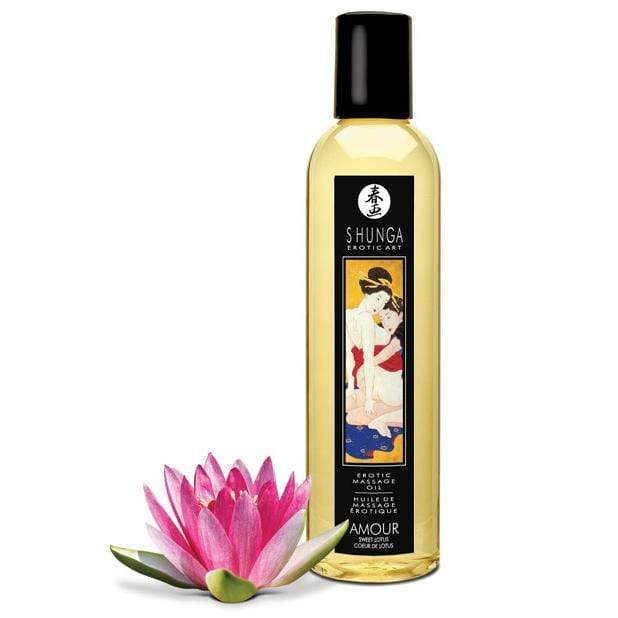 Shunga - Erotic Art Erotic Massage Oil Amour Sweet Lotus 8oz Massage Oil 697309045087 CherryAffairs