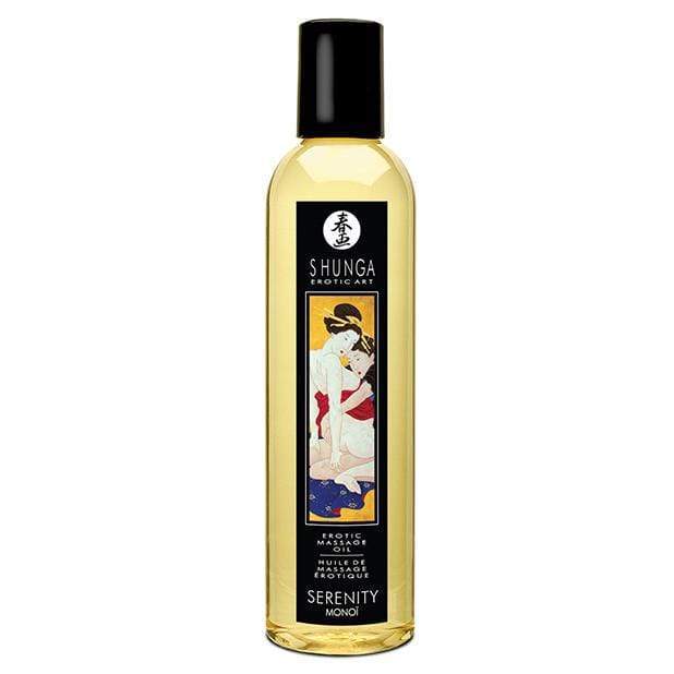 Shunga - Erotic Art Erotic Massage Oil Serenity Monoi 8.5oz Massage Oil 697309046084 CherryAffairs